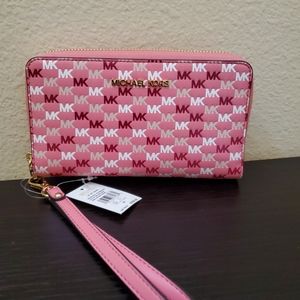 Michael kors Jet Set Travel Flat Phone Case Wristlet Wallet